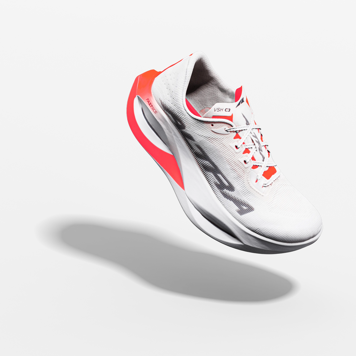 White/Black/Fiery Coral