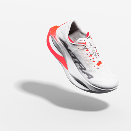 White/Black/Fiery Coral